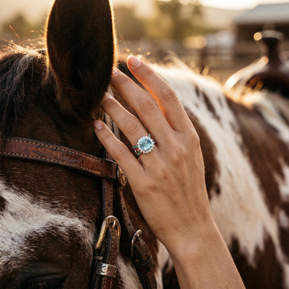 Aureli Bloom Ring - Aquamarine - Serene Western