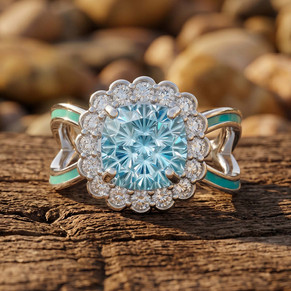 Aureli Bloom Ring - Aquamarine - Serene Western