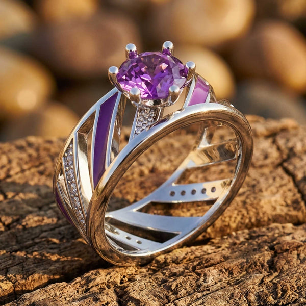 Aurora-Veil-Ring - Aquamarin