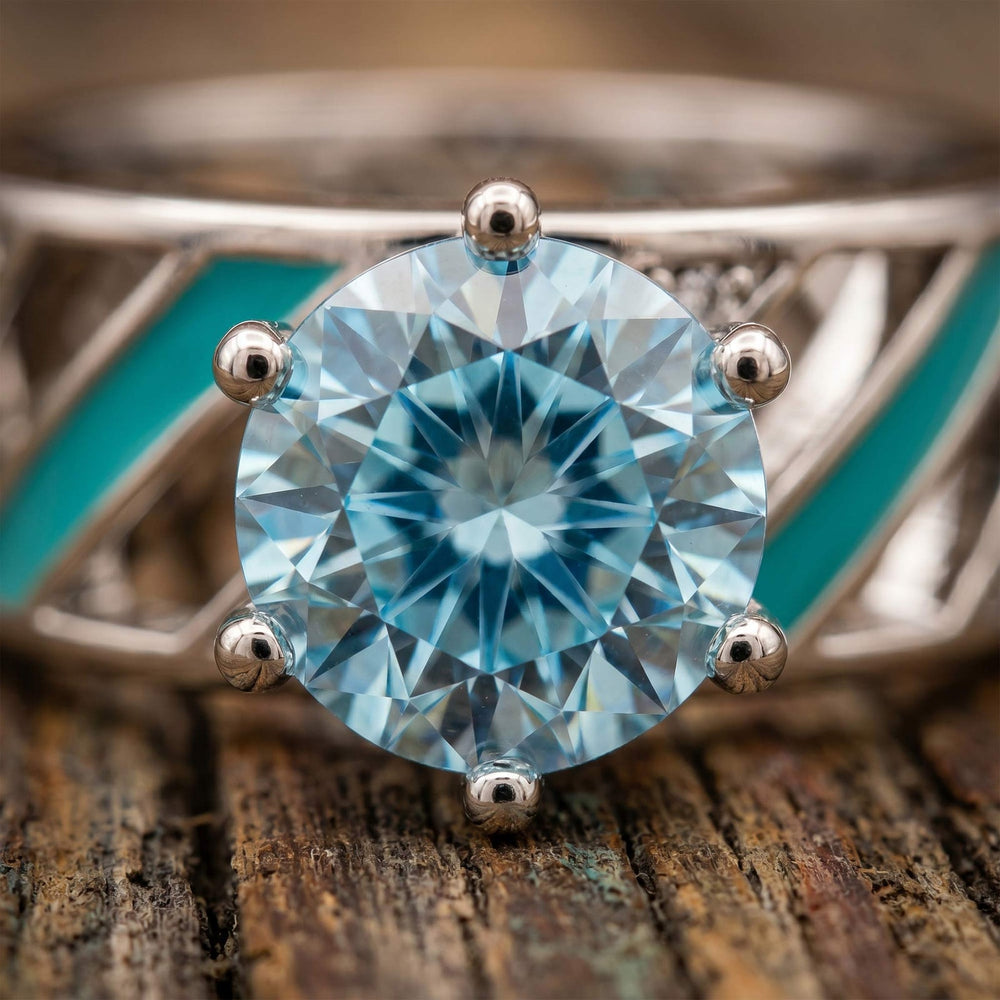 Aurora Veil Ring - Aquamarine - Serene Western