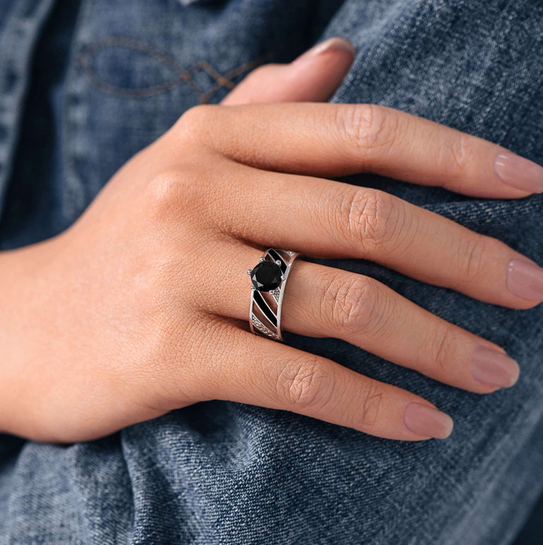 Aurora Veil Ring - Black Onyx - Serene Western