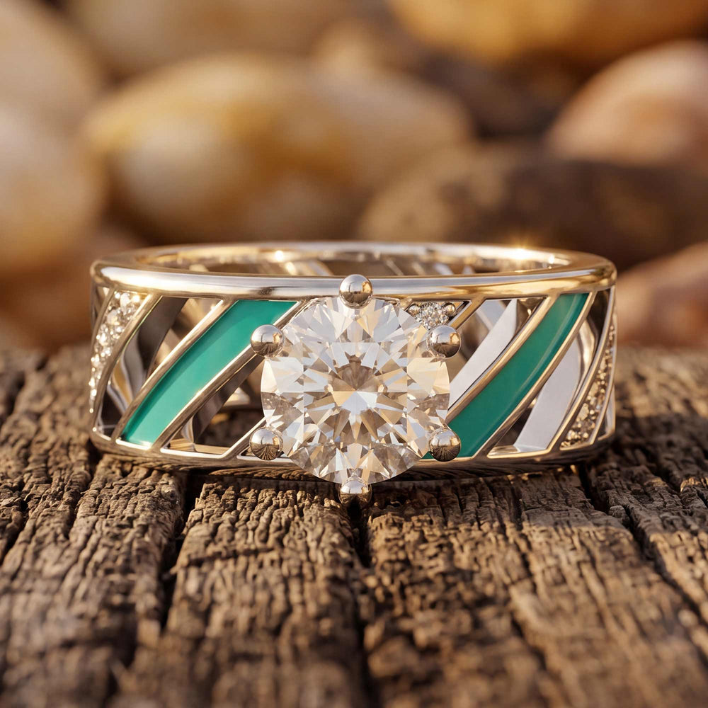 Aurora Veil Ring - Moissanite - Serene Western