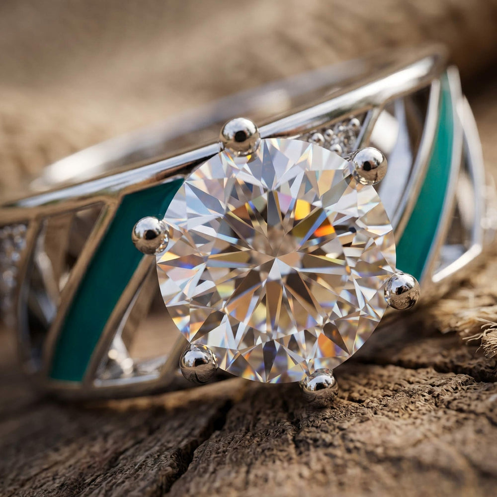 Aurora Veil Ring - Moissanite - Serene Western