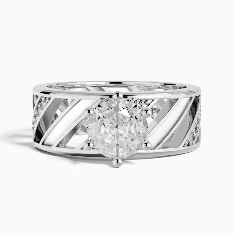 Aurora Veil Ring - Moissanite & White - Serene Western