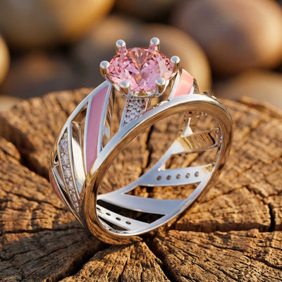 Aurora Veil Ring - Akvamarin