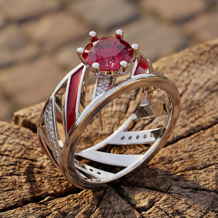 Aurora Veil Ring - Ruby - Serene Western