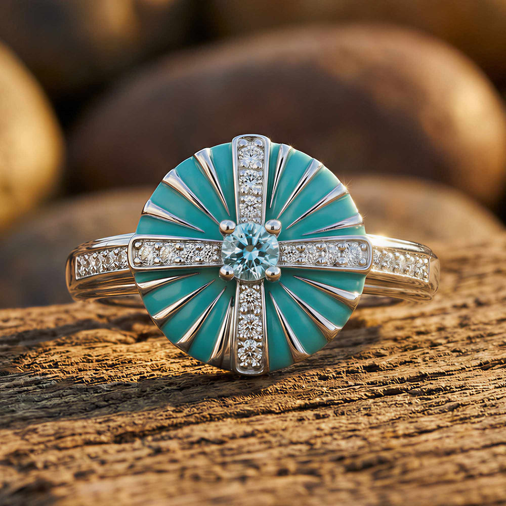 Azure Compass Ring - Serene Western