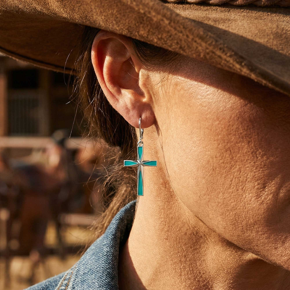 Azure Faith Earrings - Serene Western