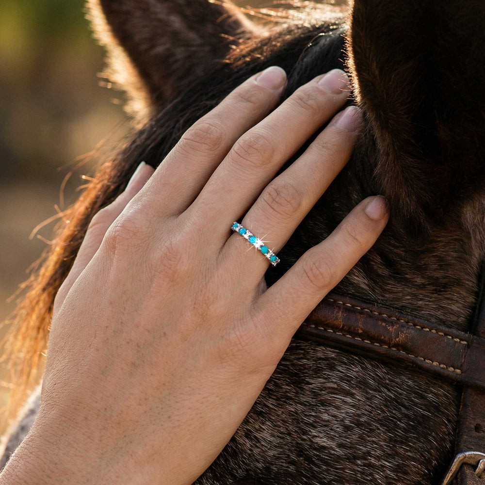 Azure Gleam Ring - Serene Western