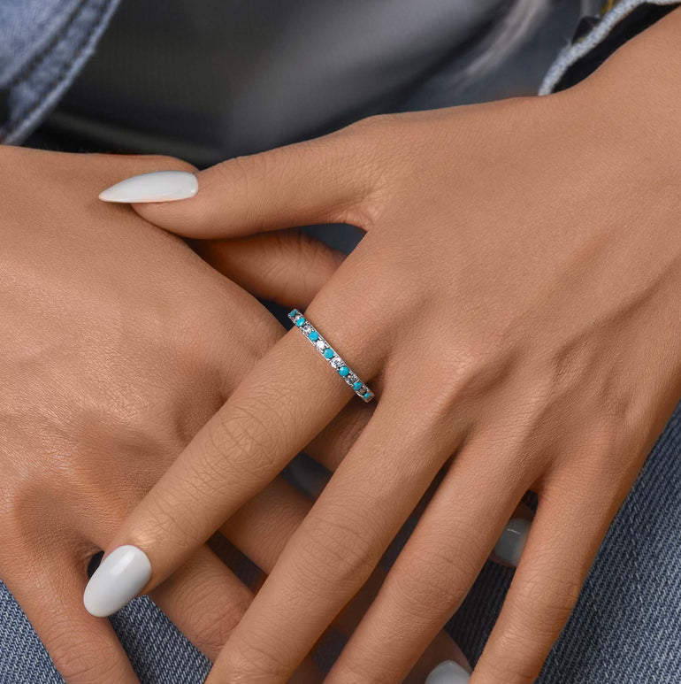 Azure Gleam Ring - Serene Western