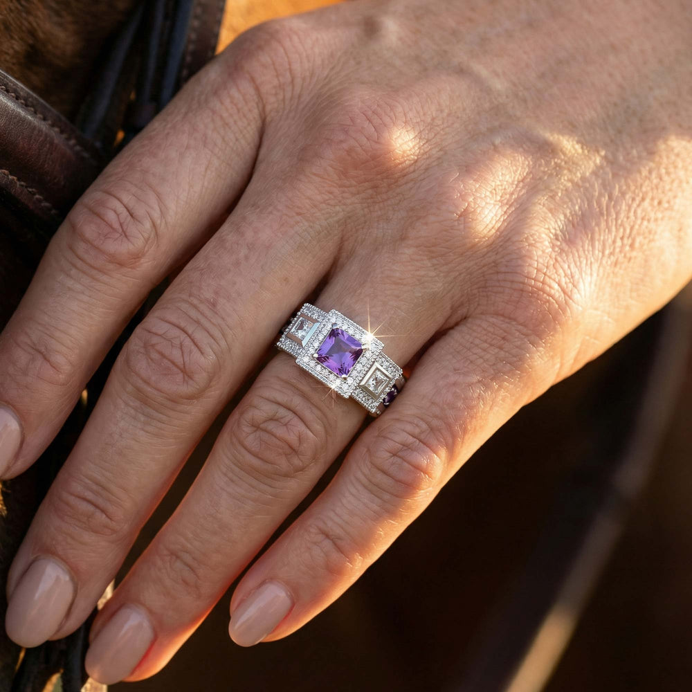 Azure Lighthouse Ring - Amethyst - Serene Western