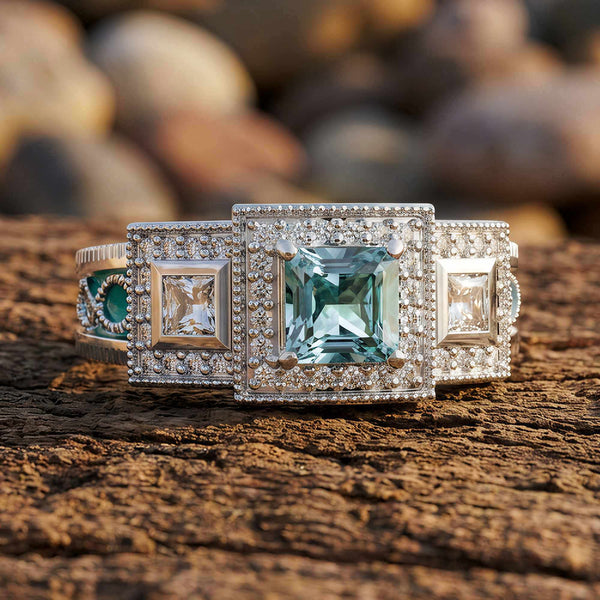 Azure Lighthouse Ring - Akvamarin