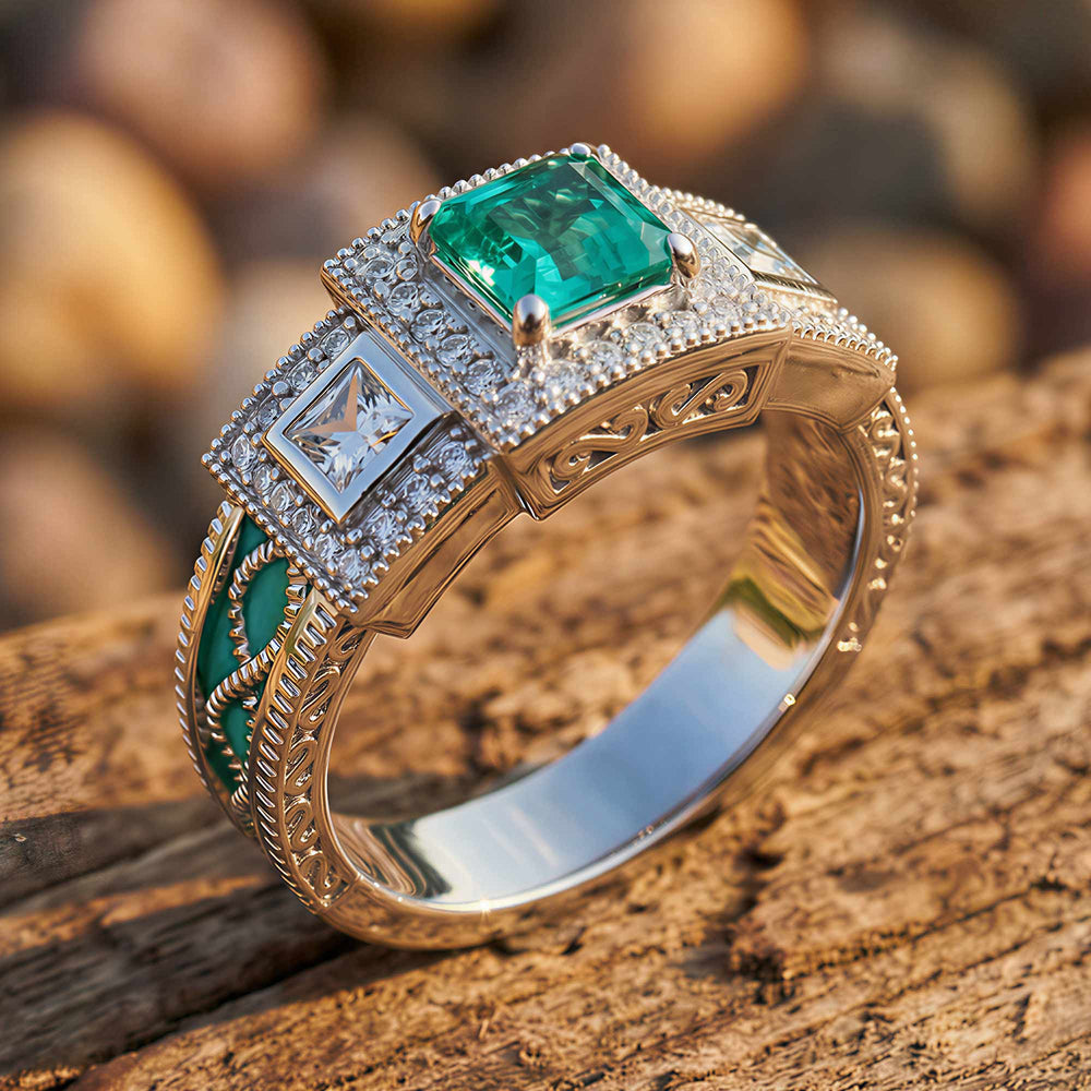 Azure Lighthouse Ring - Paraiba Tourmaline - Serene Western