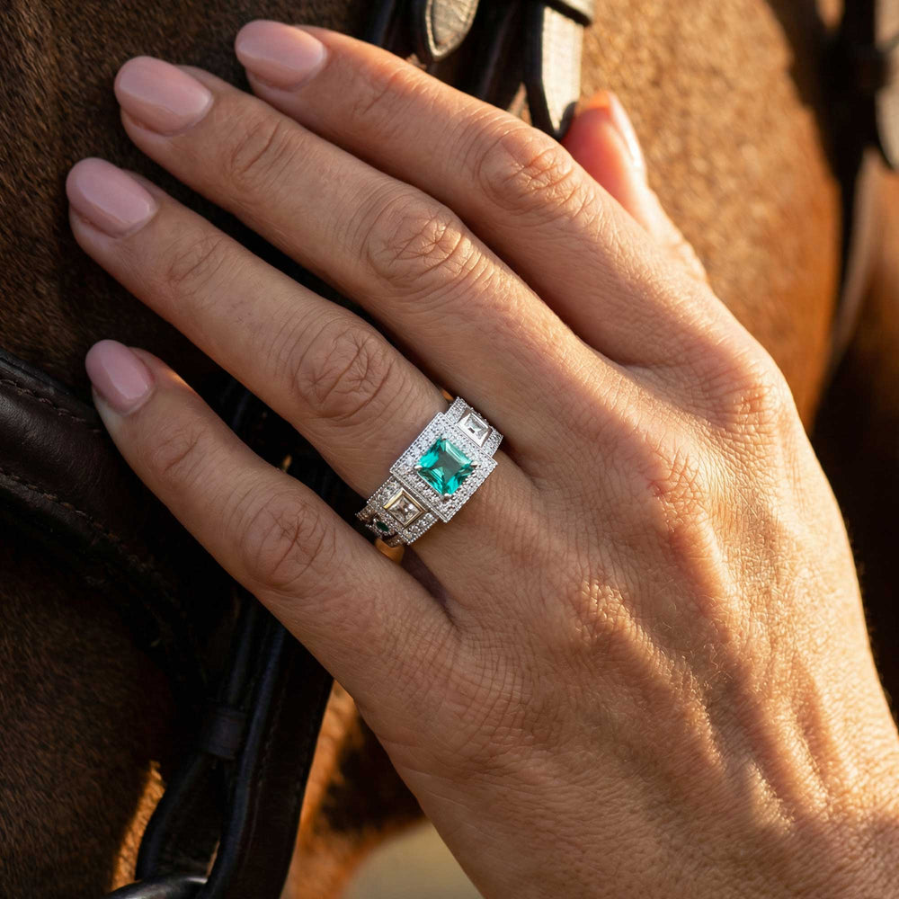 Azure Lighthouse Ring - Paraiba Tourmaline - Serene Western