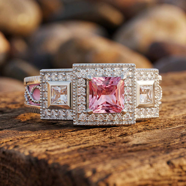 Azure Lighthouse Ring - Rose Quartz