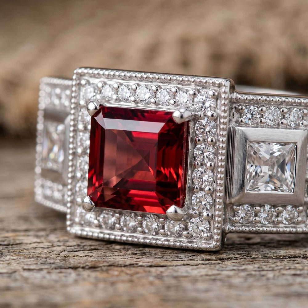 Azure Lighthouse Ring - Ruby - Serene Western