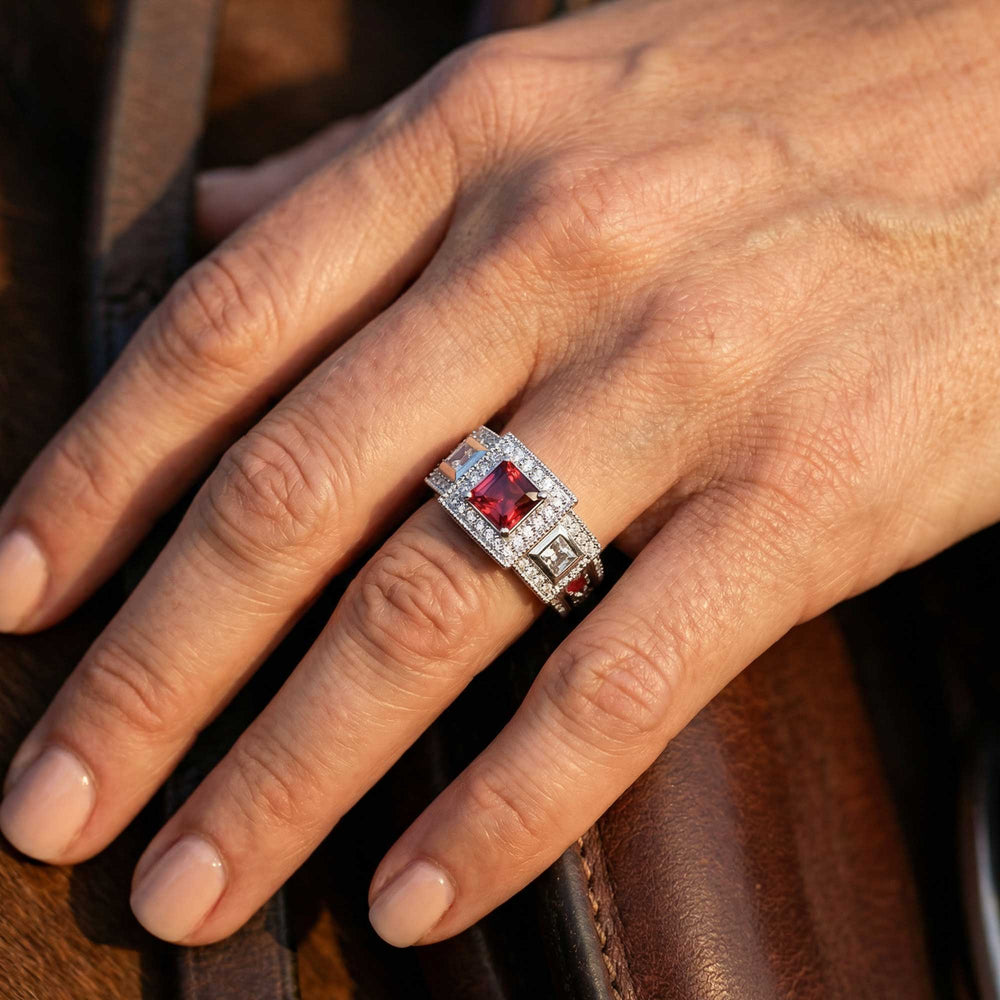 Azure Lighthouse Ring - Ruby - Serene Western