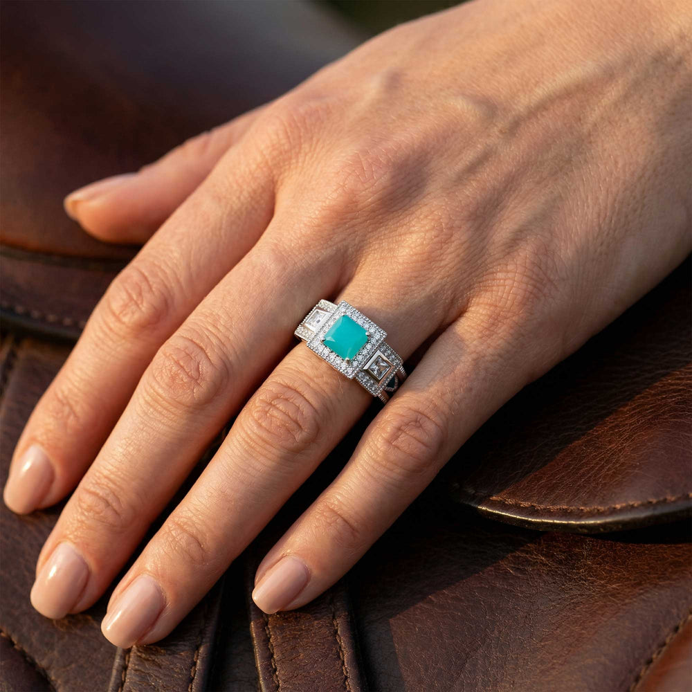Azure Lighthouse Ring - Turquoise - Serene Western