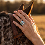 Azure Mesa Shield Ring - Aquamarine - Serene Western thumbnail