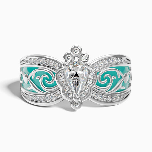 Azure Wings Ring - Moissanite - Serene Western