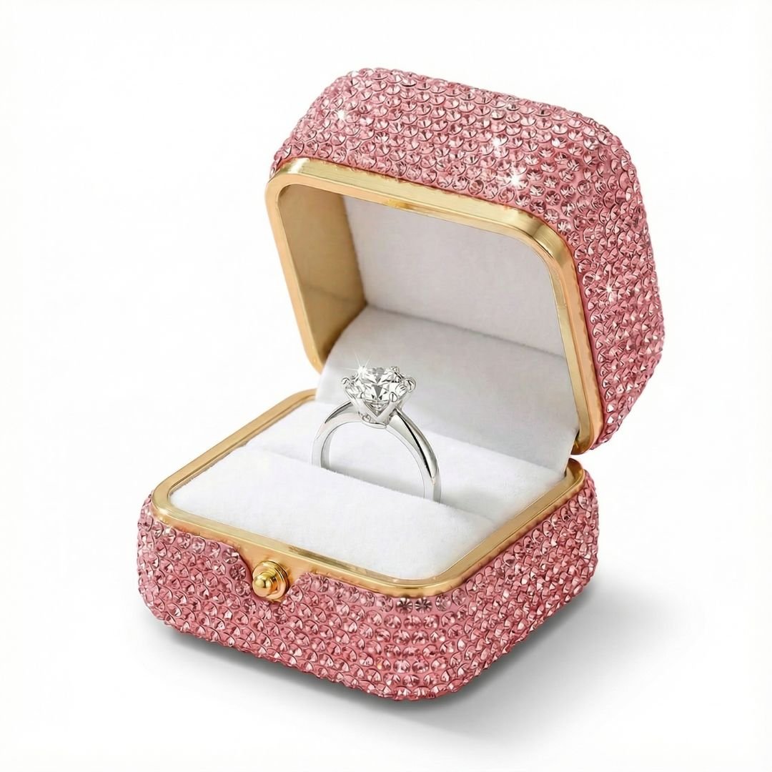Gorgeous Pink Crystal Ring Box – Serene Western