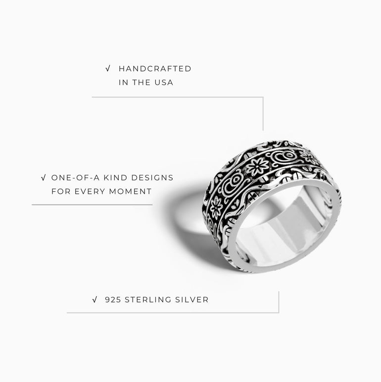 Bohemian Script Ring - Serene Western