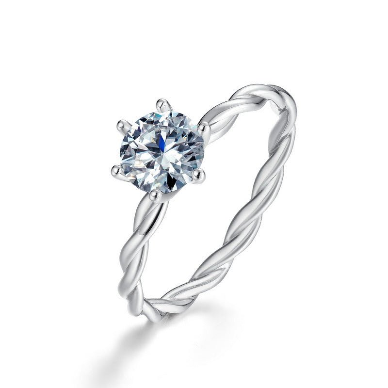 Braided Romance Ring - Moissanite - Serene Western