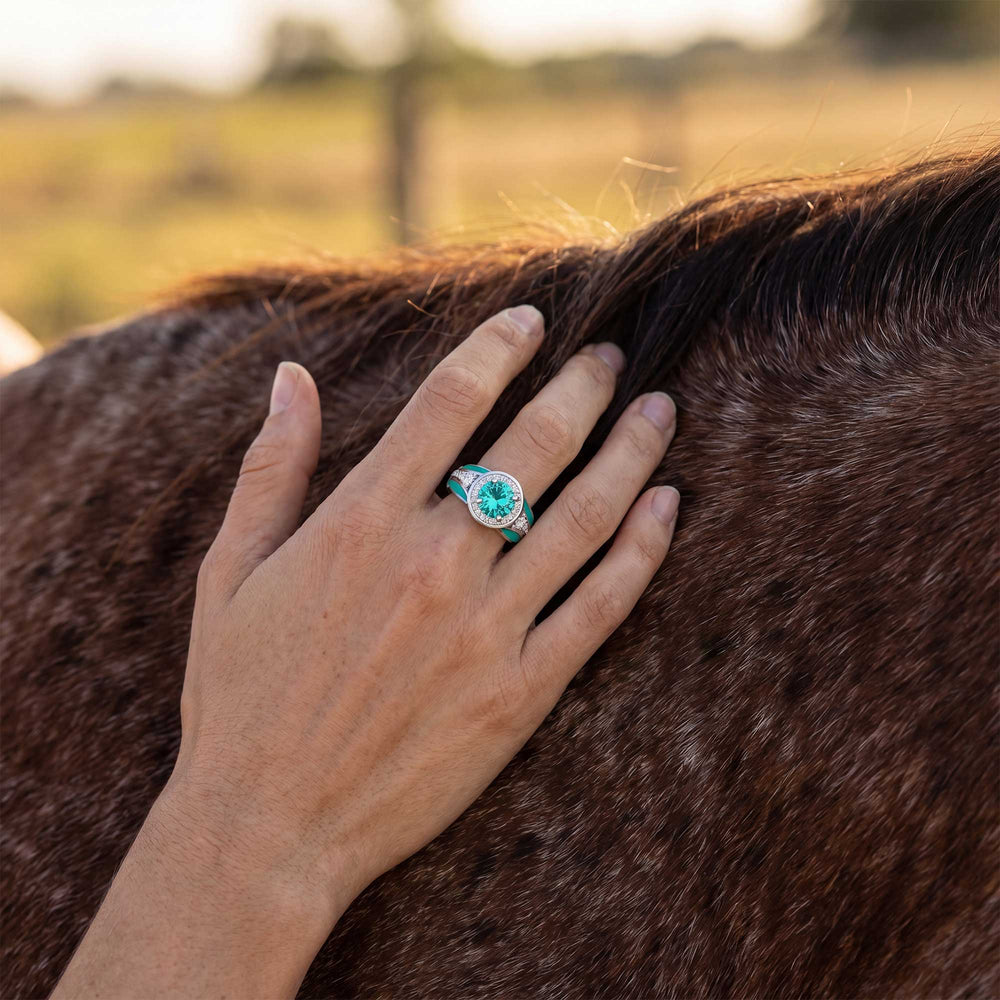 Brave Belt Ring - Paraiba Tourmaline - Serene Western