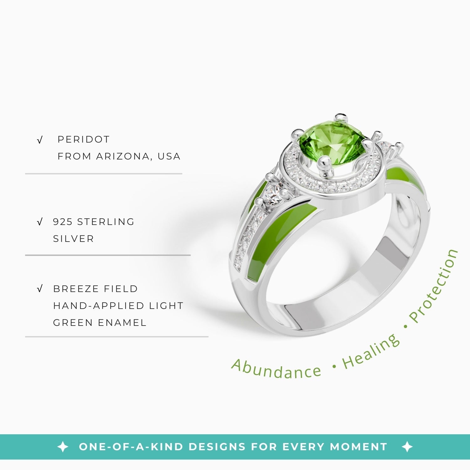 Brave Belt Ring - Peridot - Serene Western