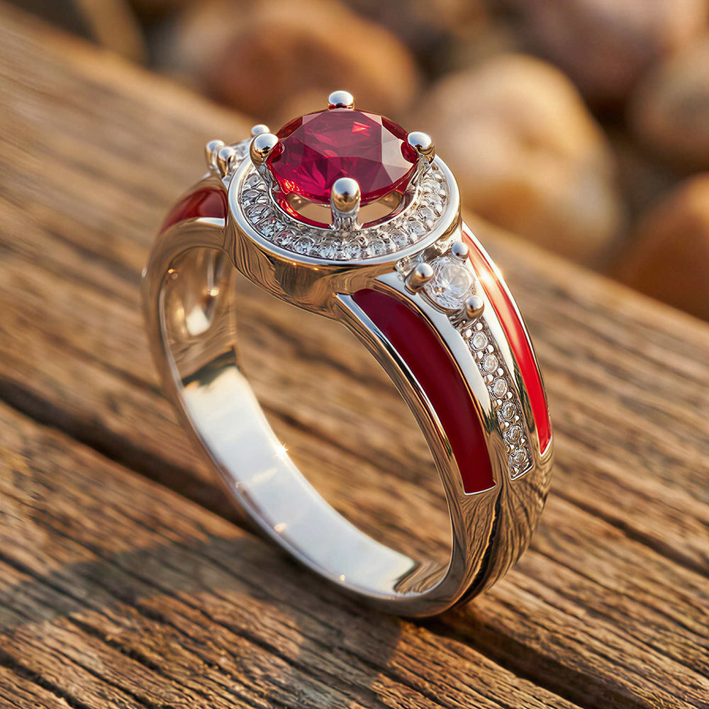Brave Belt Ring - Ruby - Serene Western