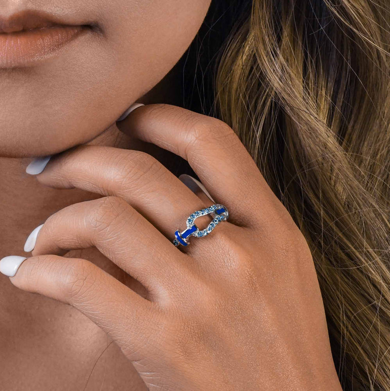 Bridle Gleam Ring - Sapphire - Serene Western