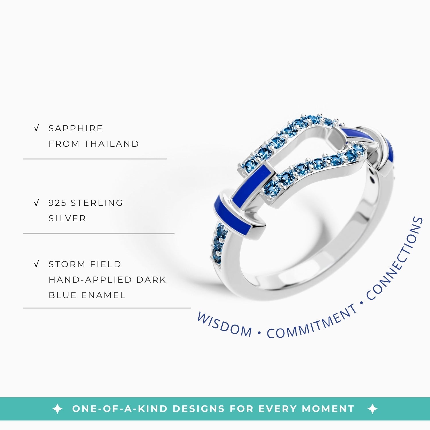 Bridle Gleam Ring - Sapphire - Serene Western