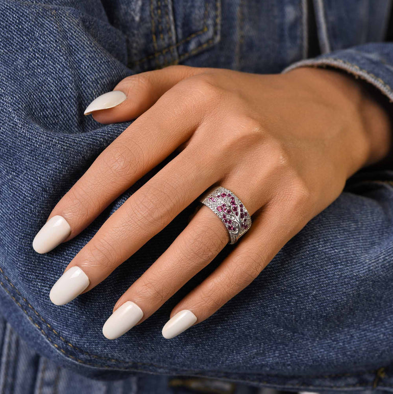 Bubblewaltz Ring - Ruby - Serene Western