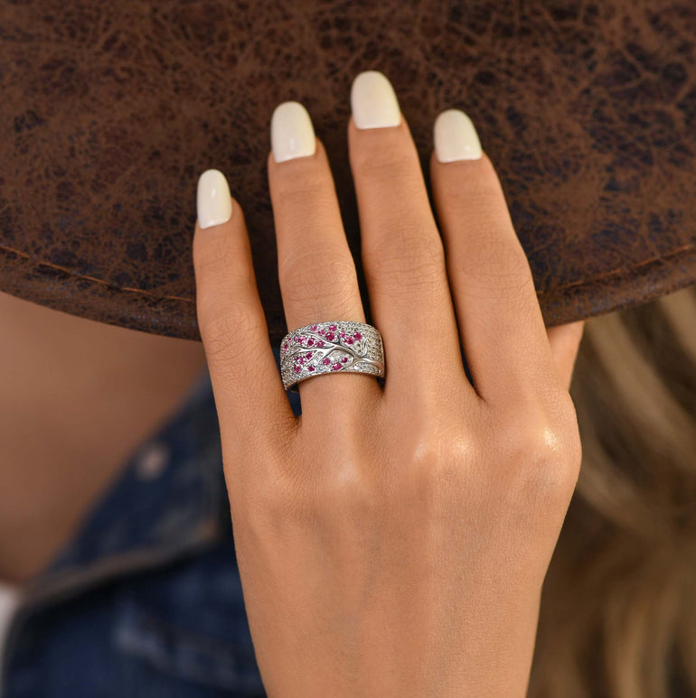 Bubblewaltz Ring - Ruby - Serene Western