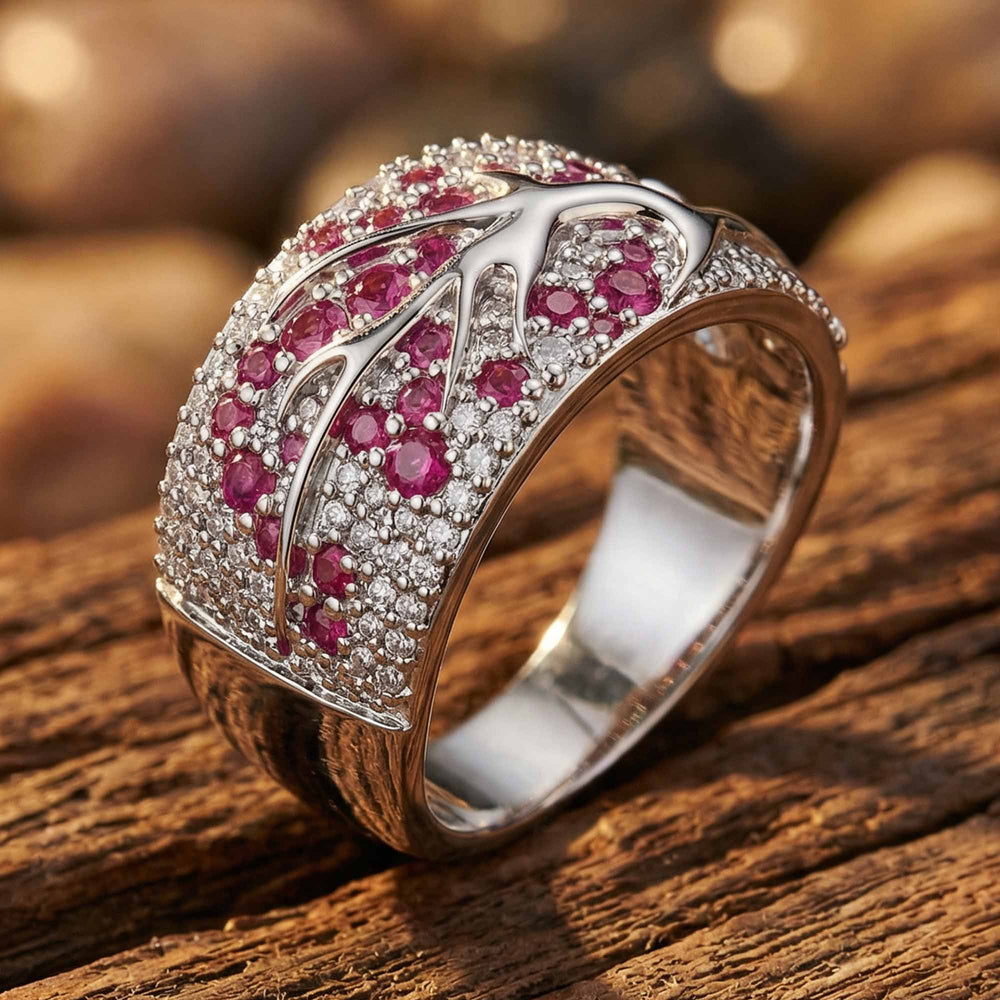 Bubblewaltz Ring - Ruby - Serene Western