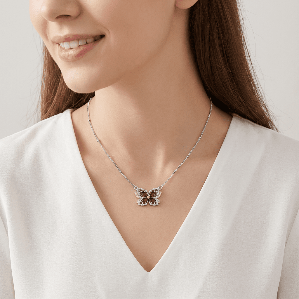 Butterfly Kismet Necklace - Garnet - Serene Western