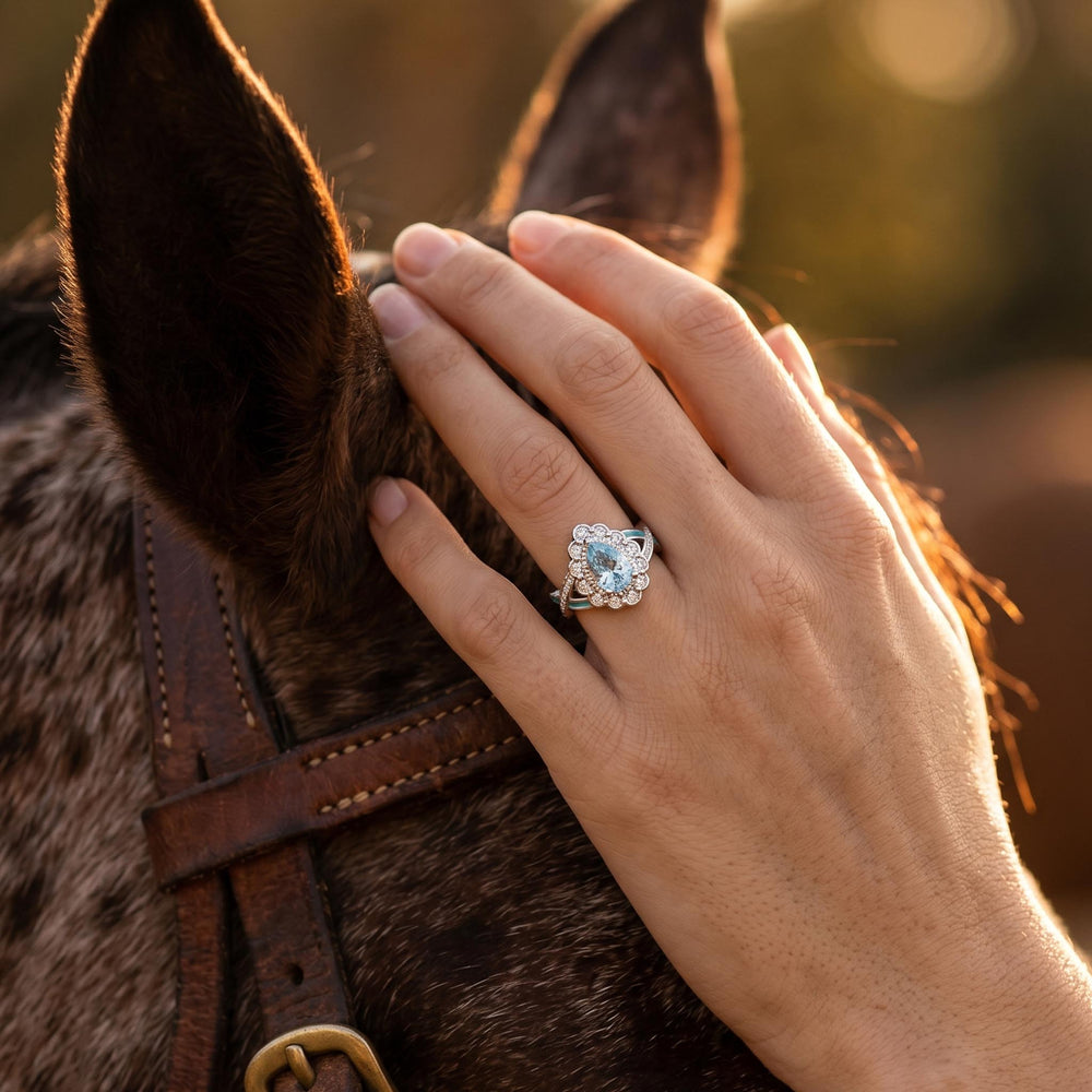 Calyra Dew Ring - Aquamarine - Serene Western