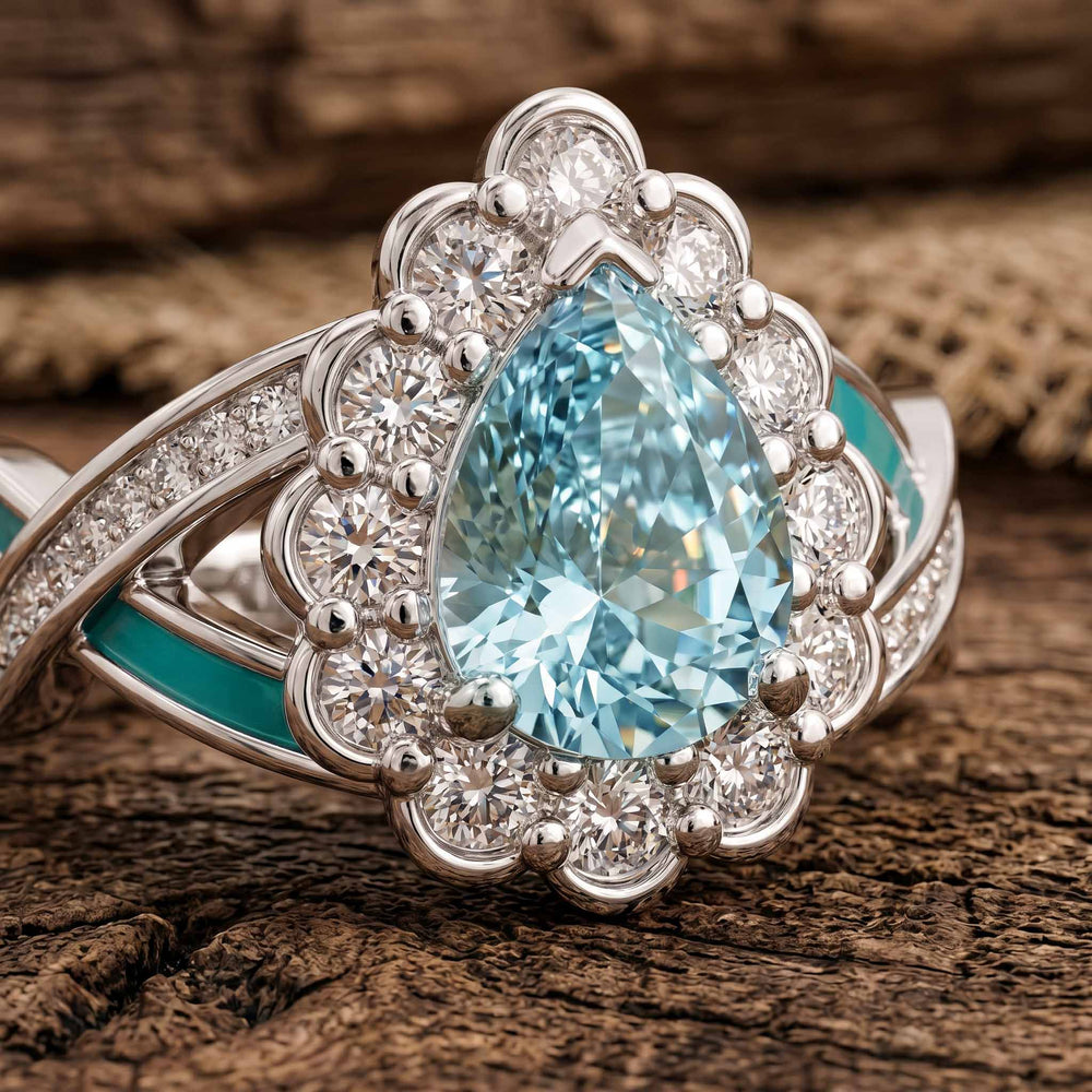 Calyra Dew Ring - Aquamarine - Serene Western