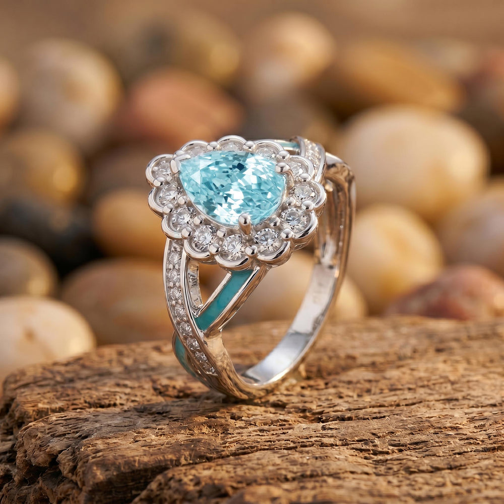 Calyra Dew Ring - Aquamarine - Serene Western