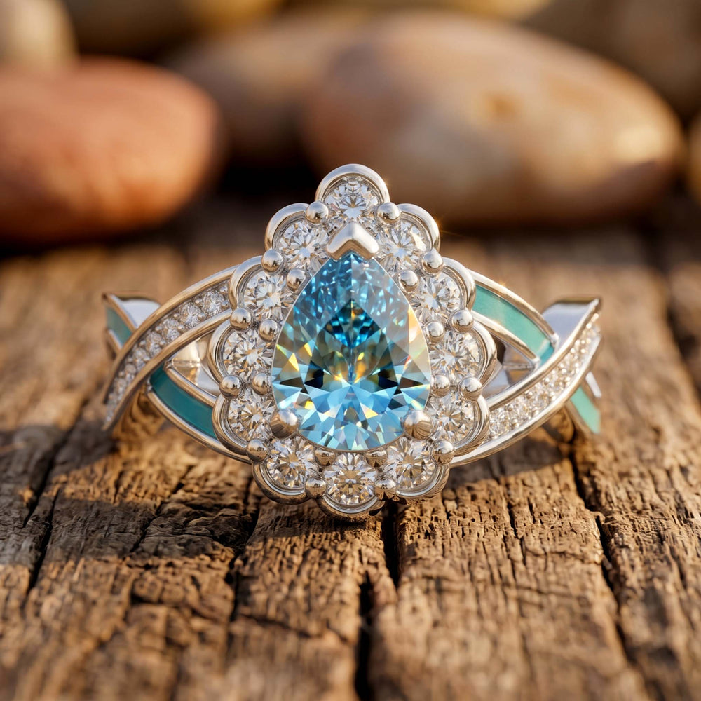 Calyra Dew Ring - Aquamarine - Serene Western