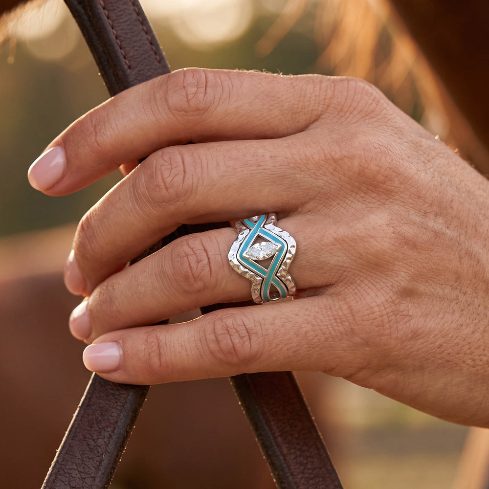 Canyon Current Ring - Moissanite - Serene Western