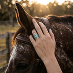 Canyon Peak Ring - Aquamarine - Serene Western thumbnail