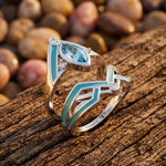Canyon Peak Ring - Aquamarine - Serene Western thumbnail