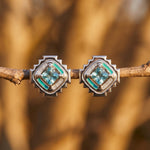 Cascading Ridges Earrings - Aquamarine - Serene Western thumbnail