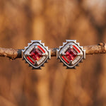 Cascading Ridges Earrings - Ruby - Serene Western thumbnail