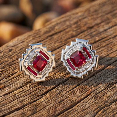 Sierra Geometrisk Ring - Turkos