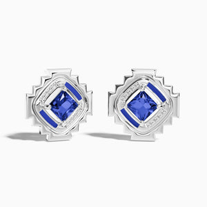 Cascading Ridges Earrings - Sapphire - Serene Western