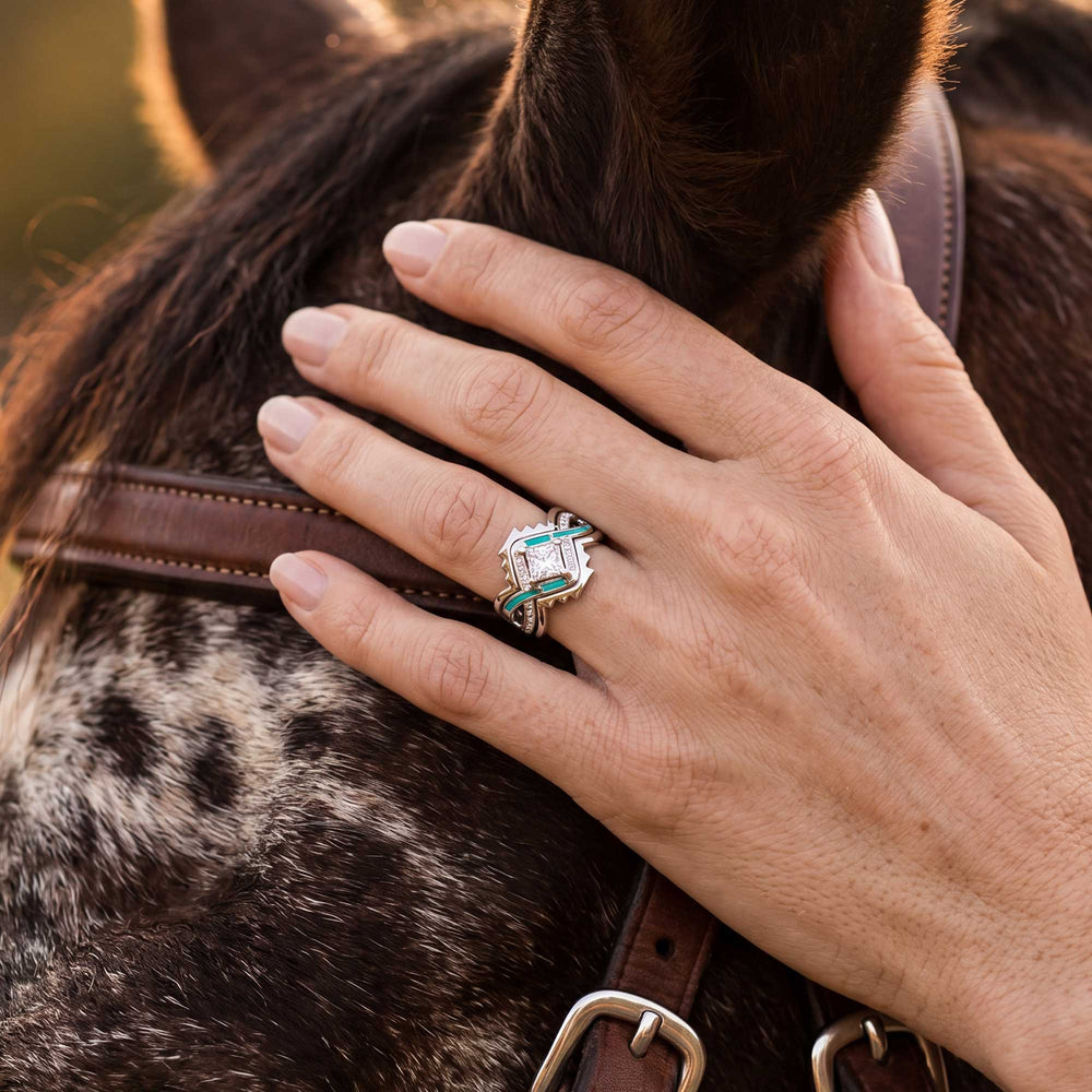 Cascading Ridges Ring - Moissanite - Serene Western