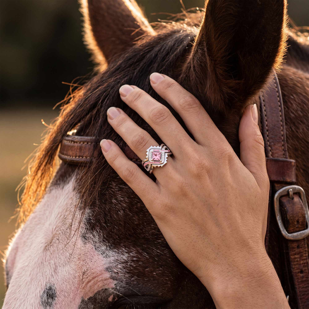 Cascading Ridges Ring - Rose Quartz - Serene Western
