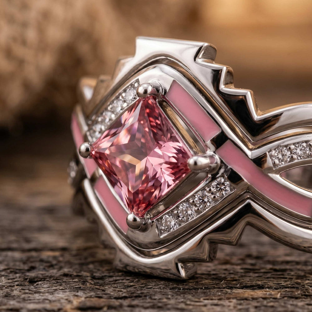 Cascading Ridges Ring - Rose Quartz - Serene Western
